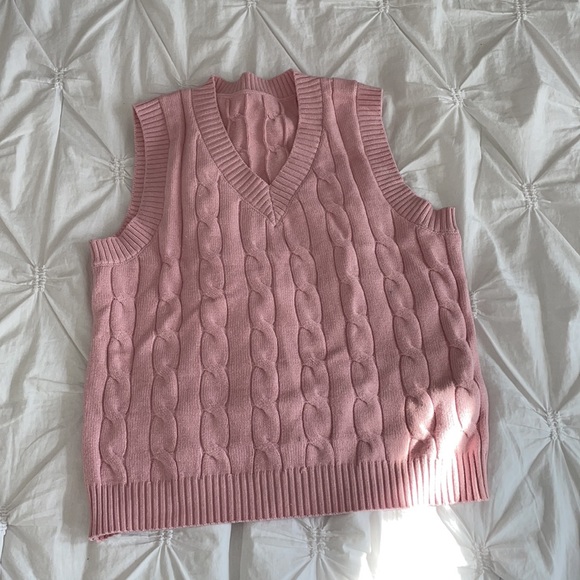 amazon pink sweater vest size s - Picture 2 of 2
